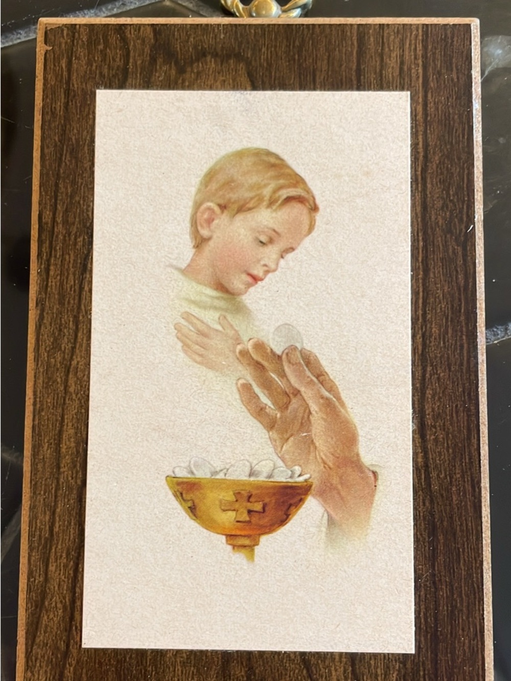 (2) Religious First Communion Wall Plaques